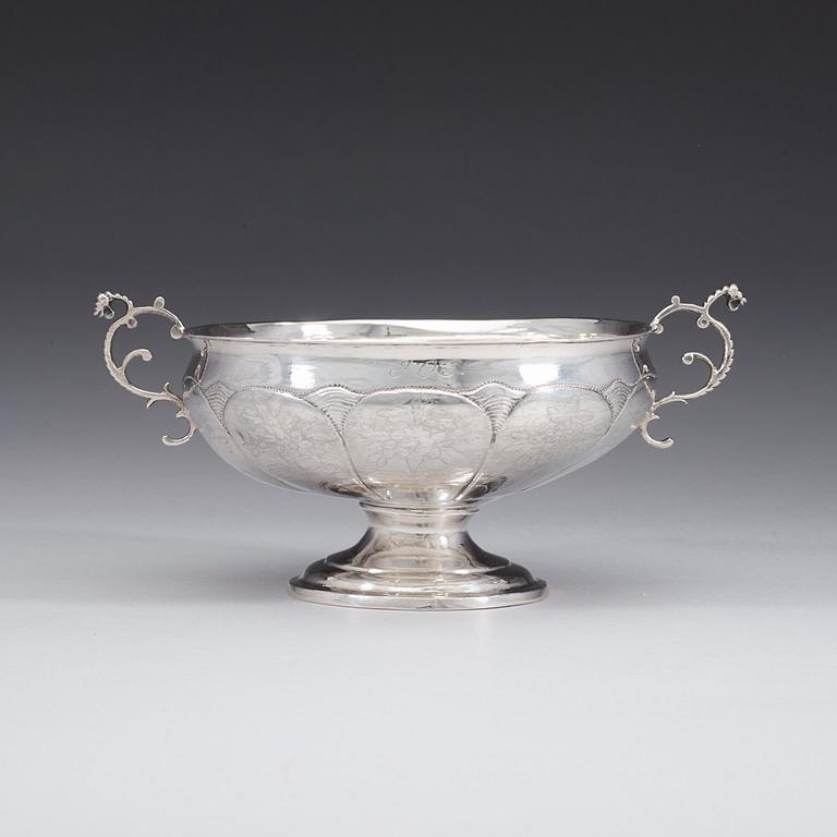A Swedish 18th century silver bowl, marks of Nils Grubb, Hudiksvall possibly 1785.