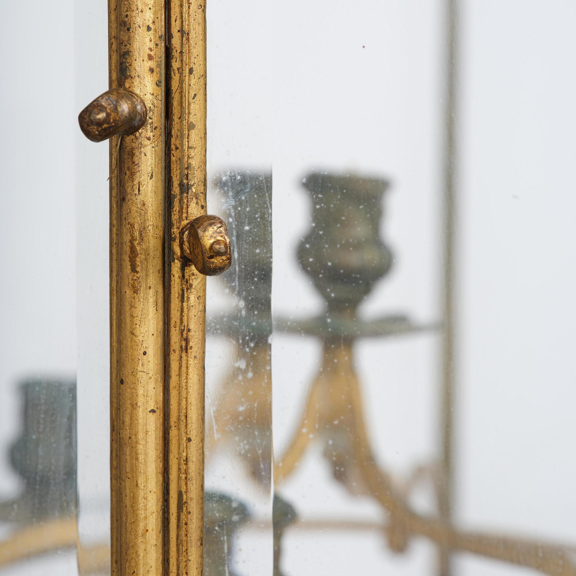 A fine Swedish rococo gilt-brass four-light lantern, Stockholm, later part of the 18th century.