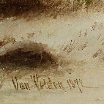 PETRUS VAN DER VELDEN, olja på duk, signerad och daterad 1872.