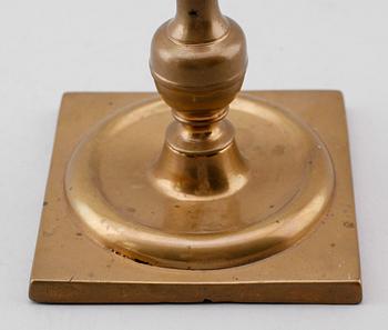 LJUSSTAKE, mässing, barock, 1700-tal.