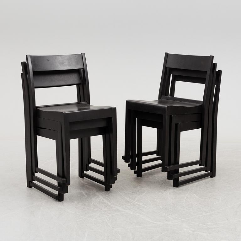 A set of six 'Orkesterstolen' chairs by Sven Markelius.