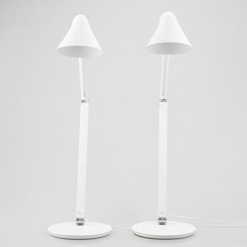 Table lamps, a pair, "NJP Table", Louis Poulsen, Denmark.