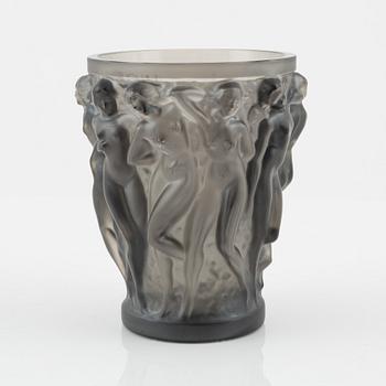 René Lalique, a glass vase, 'Bacchantes', France, signed.