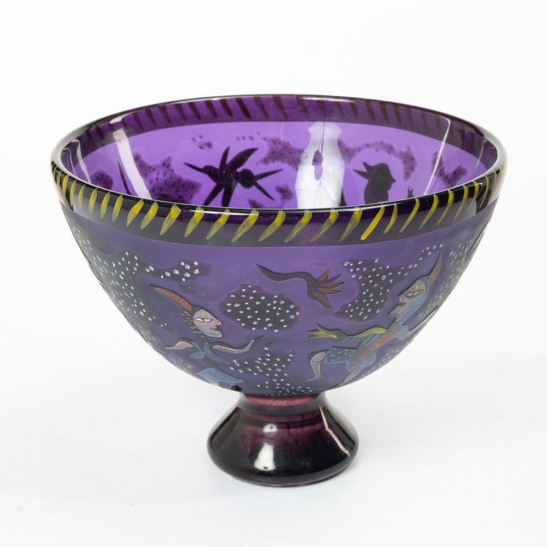 Ulrica Hydman-Vallien, a bowl, Kosta Boda.