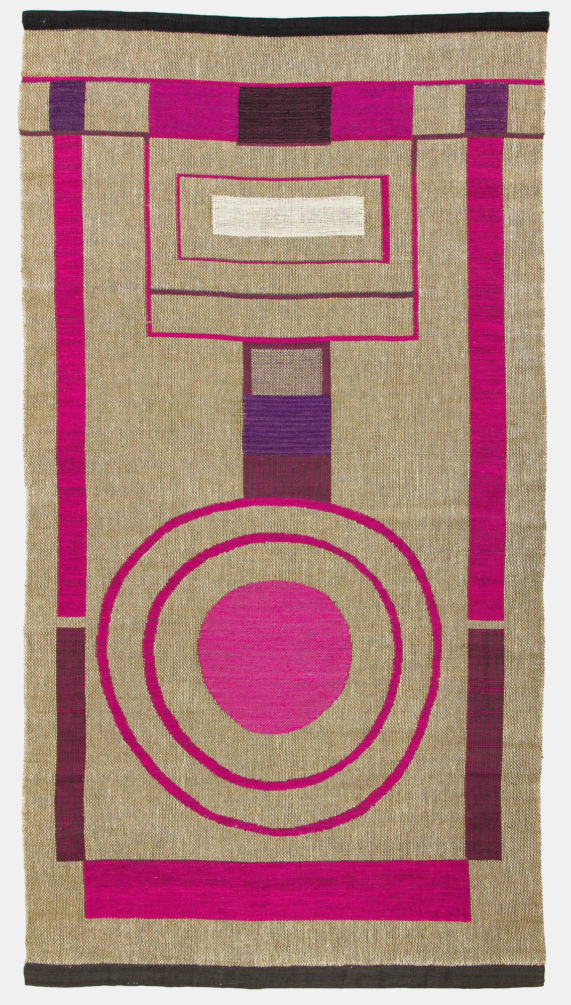 Dora Jung, bildvävnad, signerad, circa 213 x 114 cm.