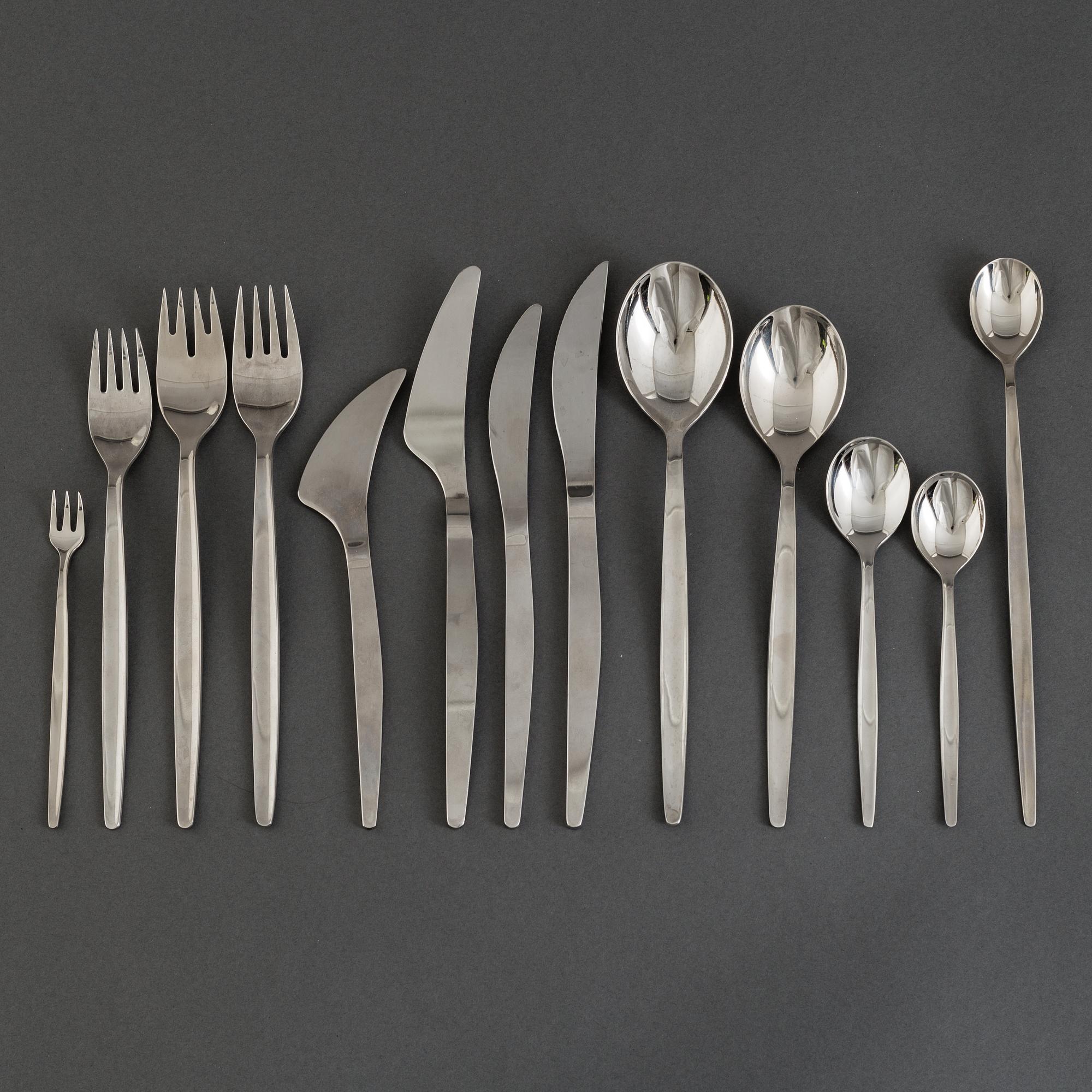 A 'Polar' 162 piece stainless steel cutlery set from Hackman, Finland.