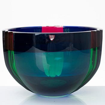 Erika Lagerbielke, skål, "Saragasso II", Orrefors Gallery 1988.