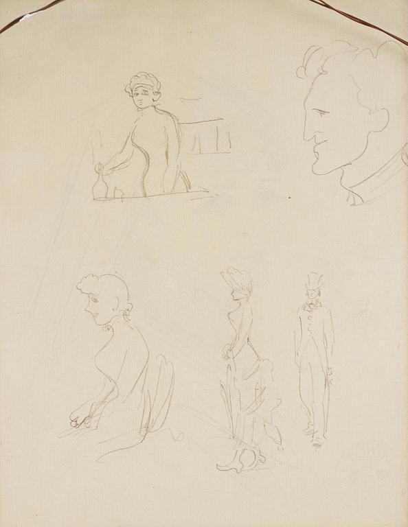 Anders Zorn, Porträttskiss samt karikatyrer.