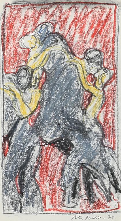 PETER DAHL, pastell, sign o dat -79.