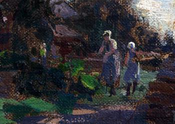 ESTHER KJERNER, olja på uppfordrad duk, sign.