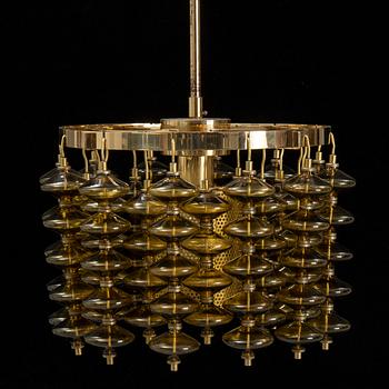 Hans-Agne Jakobsson, a brass and glass 'Estrella' ceiling light, Markaryd.