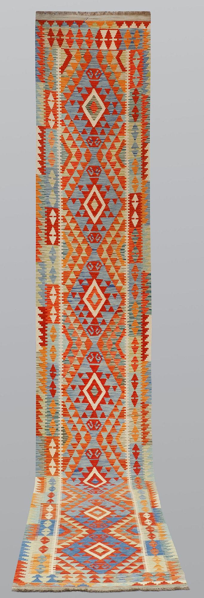 A runner, Kilim, ca 494 x 77 cm.