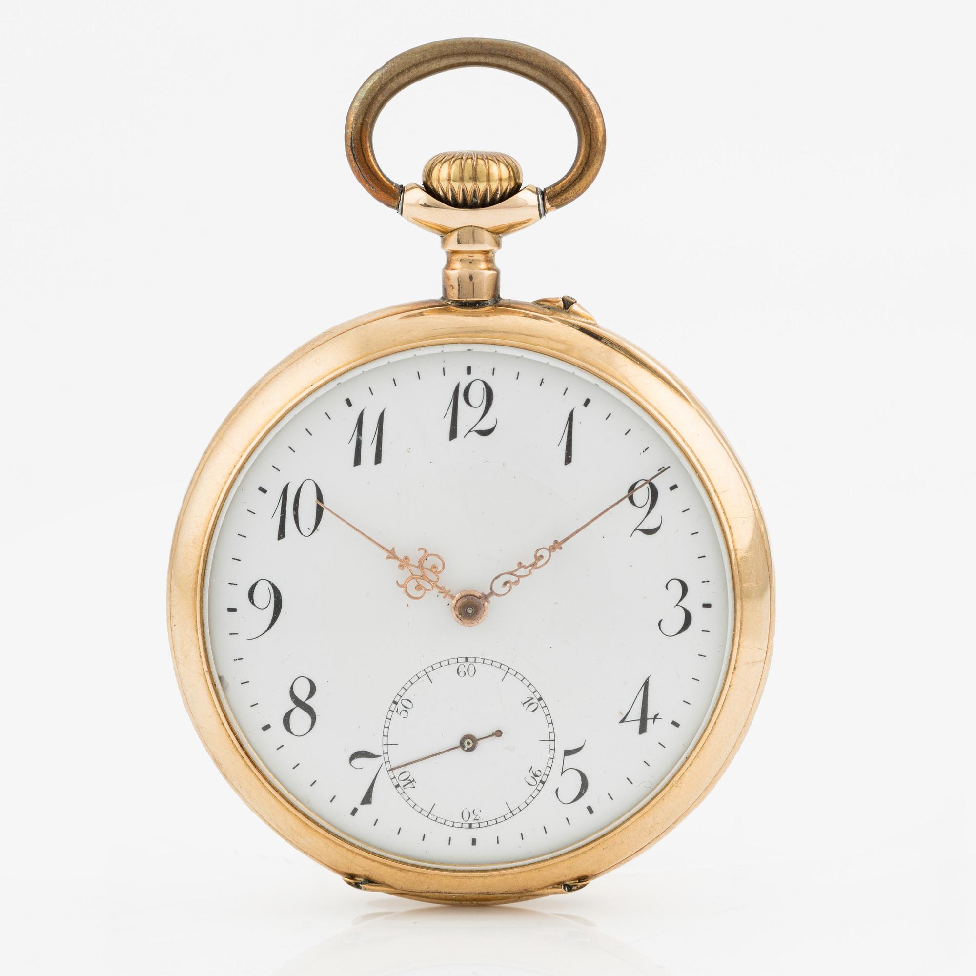 Hansa, pocket watch, 18K gold, 50.5 mm.