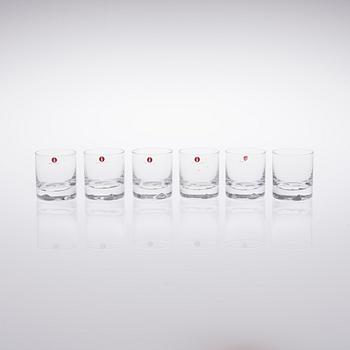 SNAPSGLAS, 6 st, "Isbrytare" Tapio Wirkkala, 1900-talets senare hälft.