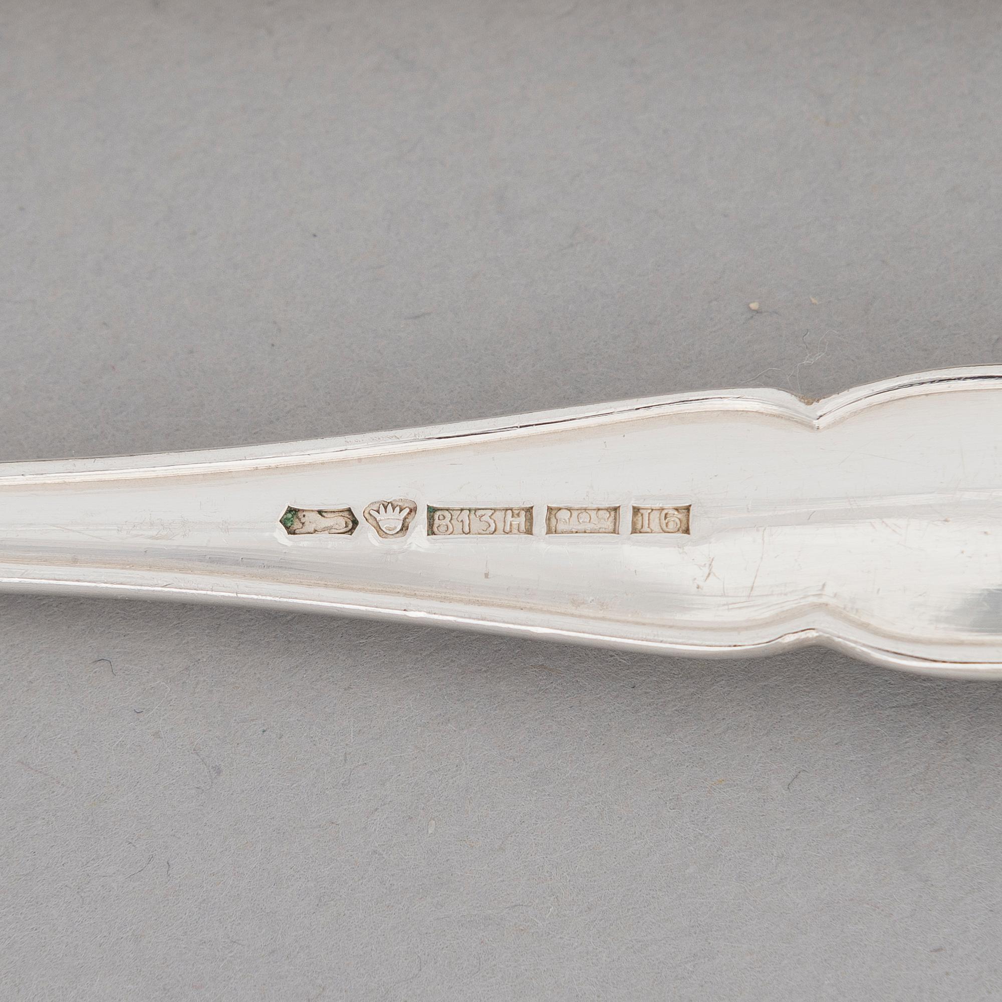 BESTICKUPPSÄTTNING, 50 delar, silver, "Chippendale", Kultakeskus, Tavastehus 1938-1977.