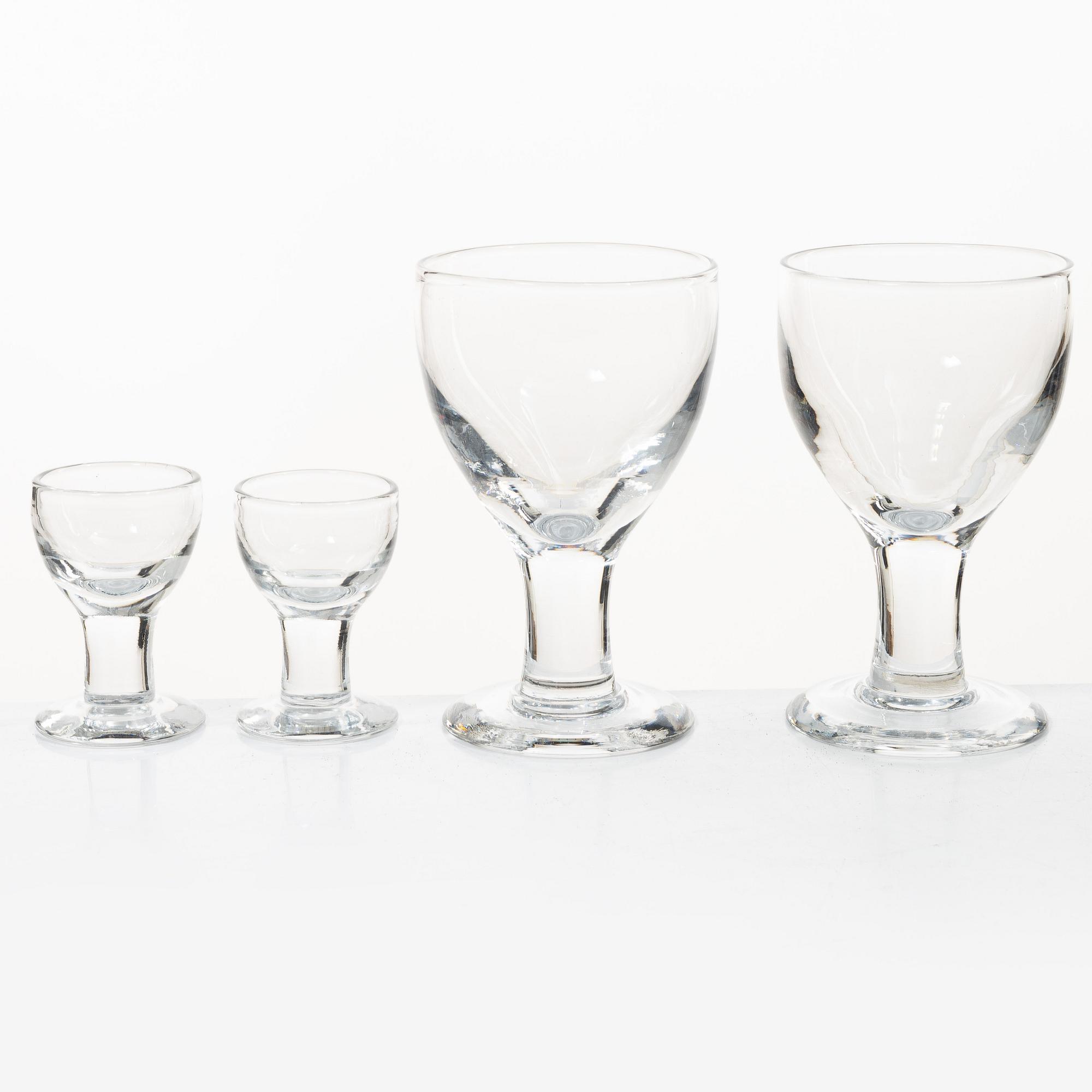 Signe Persson-Melin, an 18-piece glass service, 'Ruben', Boda, Sweden.