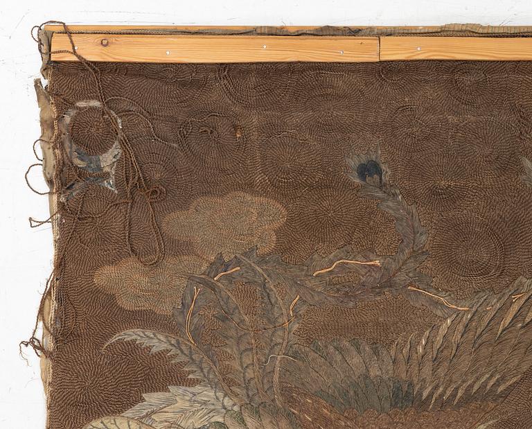 Broderi/väggbonad, Japan, Meiji (1868-1912).