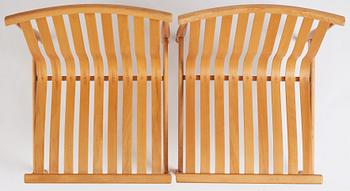 Hans Brattrud, a pair of 'Arktis' beech easy chairs, Hove Møbler, Norway, post 1961.