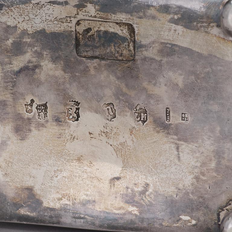 A Dutch silver wedding casket / knottekistje, pseudo marks.