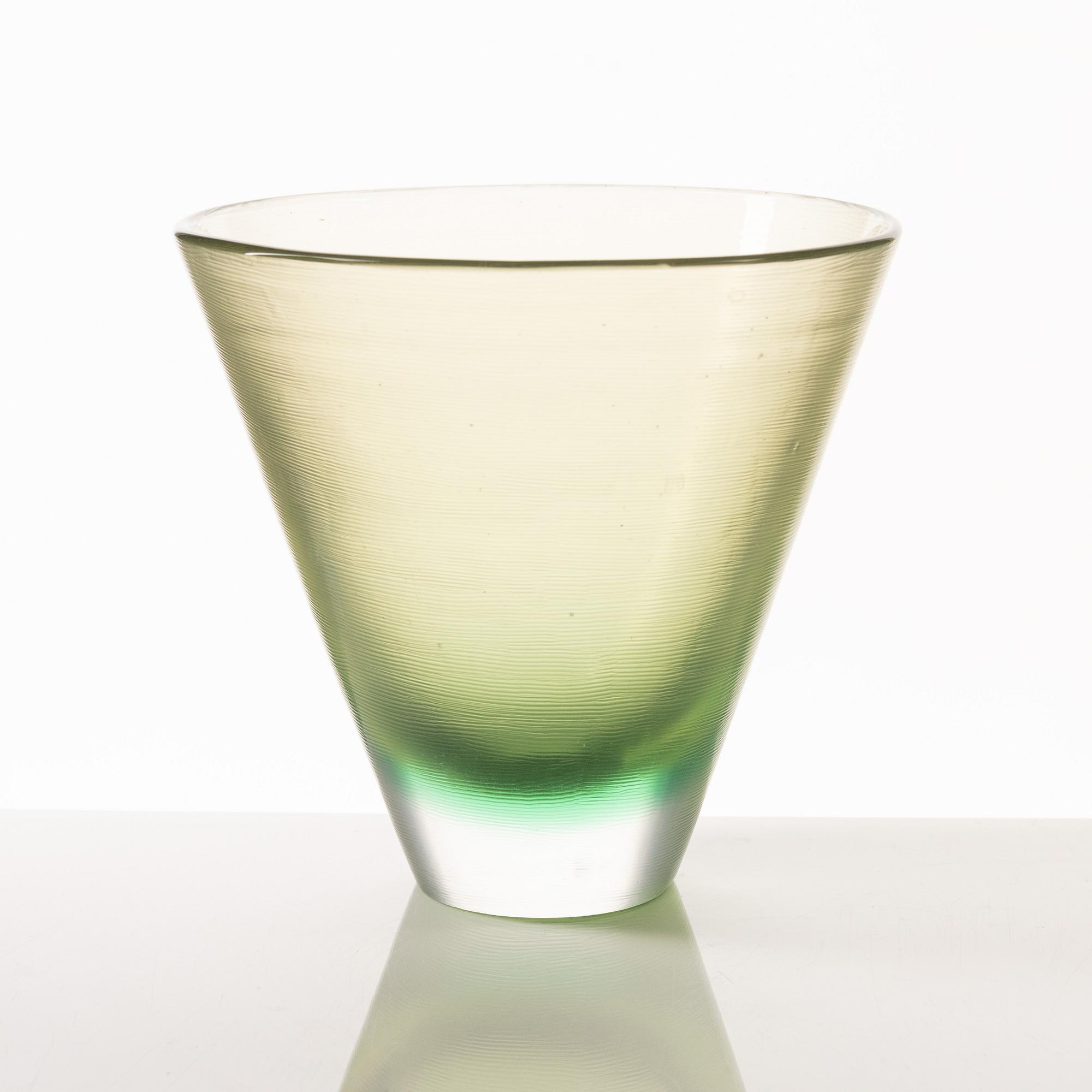 Paolo Venini, an 'Incisi' glass vase, Murano, Italy.