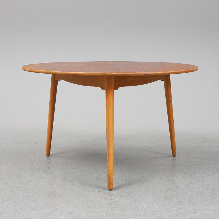 HANS J WEGNER, "Hjerte- set", matbord med sex stolar, Fritz Hansen, Danmark 1950-tal.