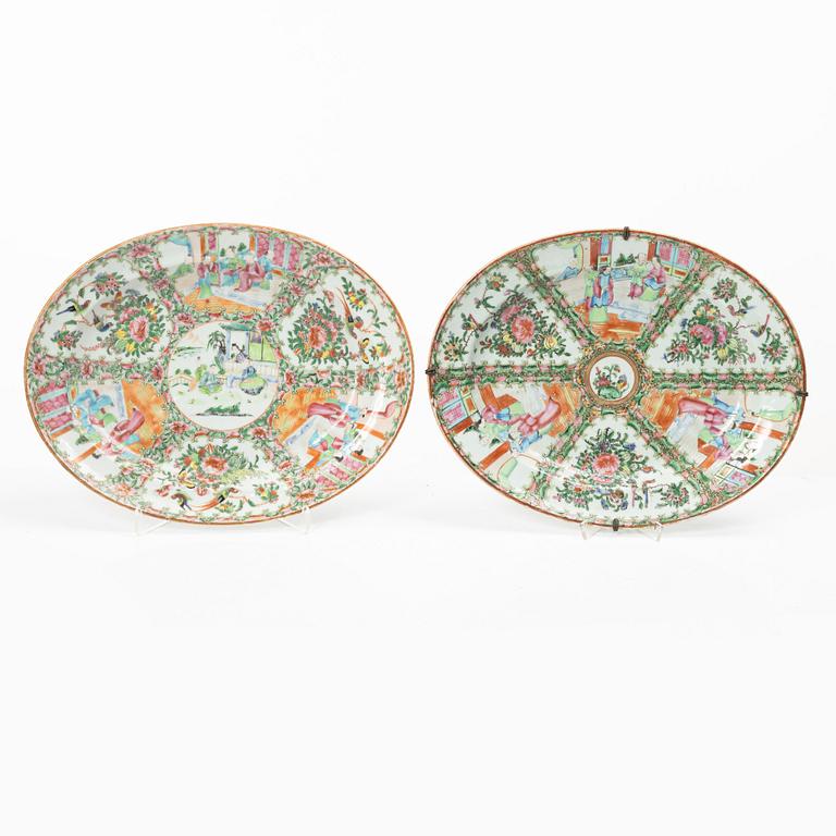 Parti porslin, 10 delar, Kanton, Kina, 1800-tal.