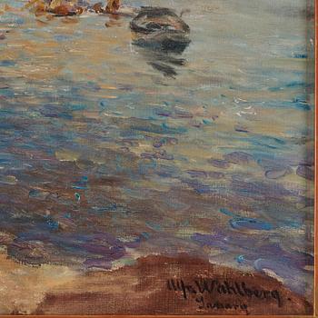 Alfred Wahlberg, Strandbild från Sanary-sur-Mer, Provence.