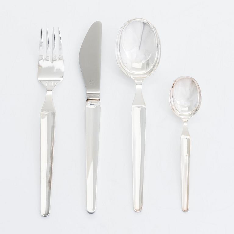 A 72-piece sterling silver cutlery set, 'Diplomat', Kultateollisuus Turku 1978.