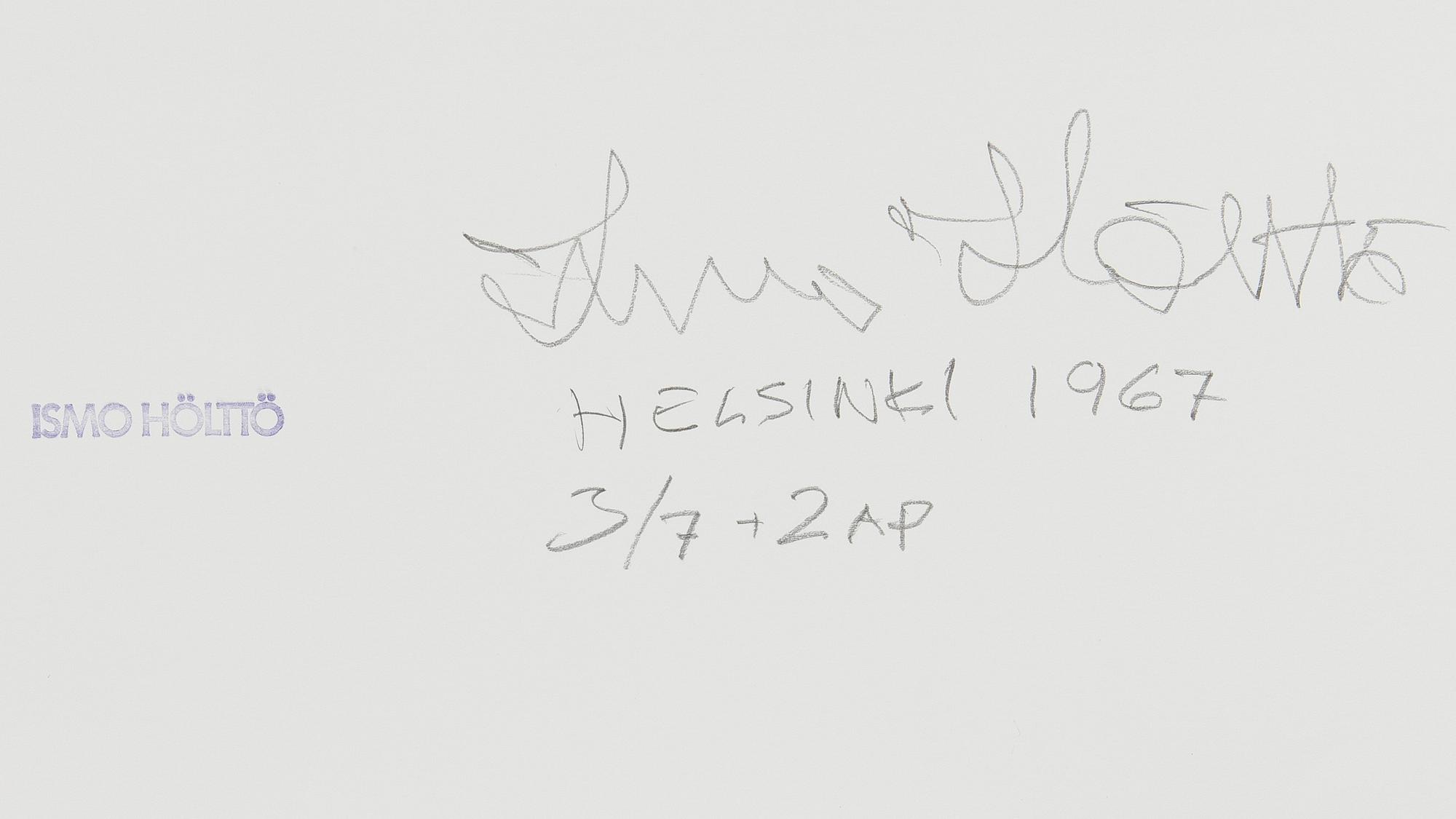 Ismo Hölttö, "Borgbacken, Helsingfors 1967".