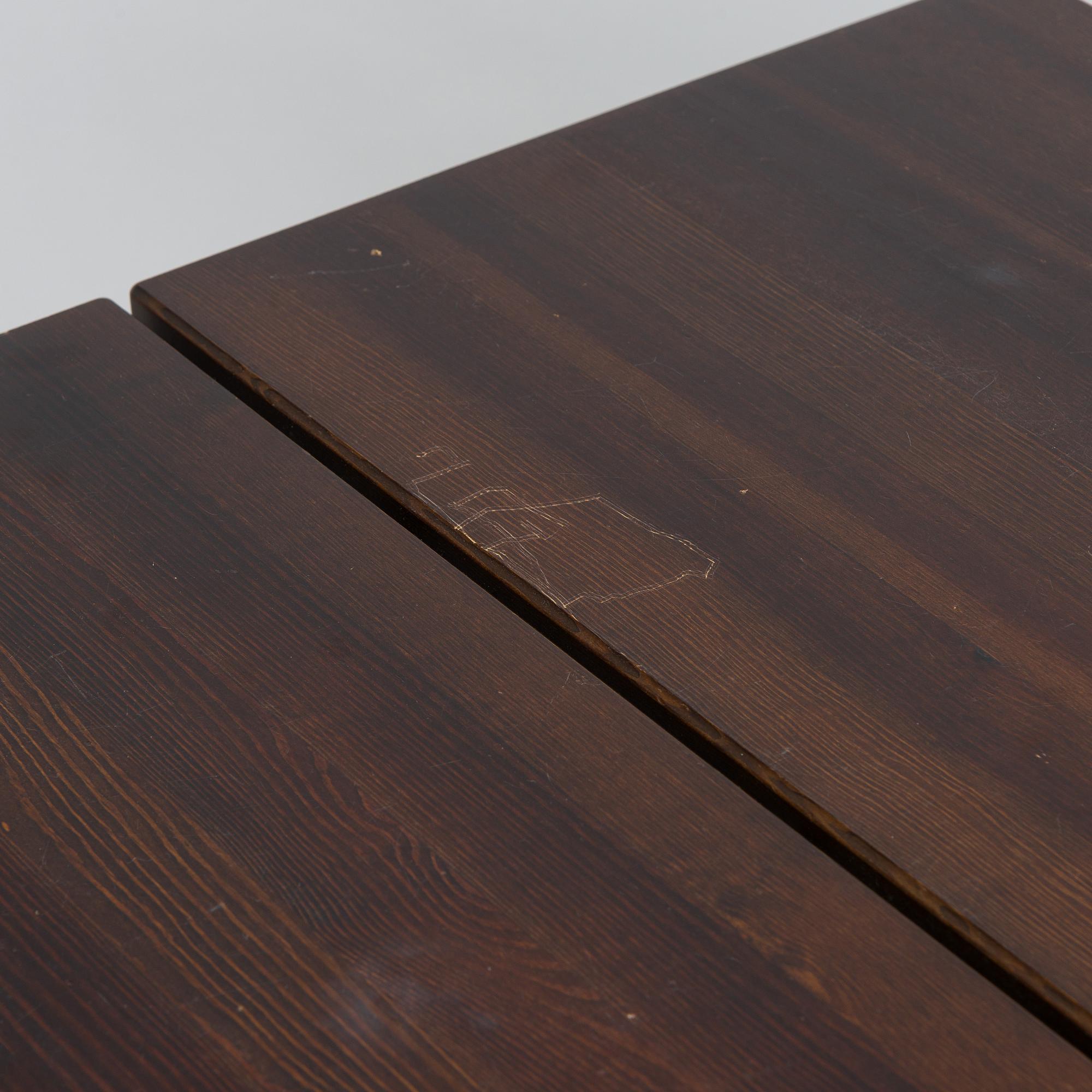 Ilmari Tapiovaara, Dining table and benches, 2 pcs "Pirkka",  Aero Design Furniture Ltd 2000s.