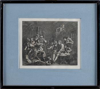 WILLIAM HOGARTH, efter, kopparstick 4 st, 1800-tal.