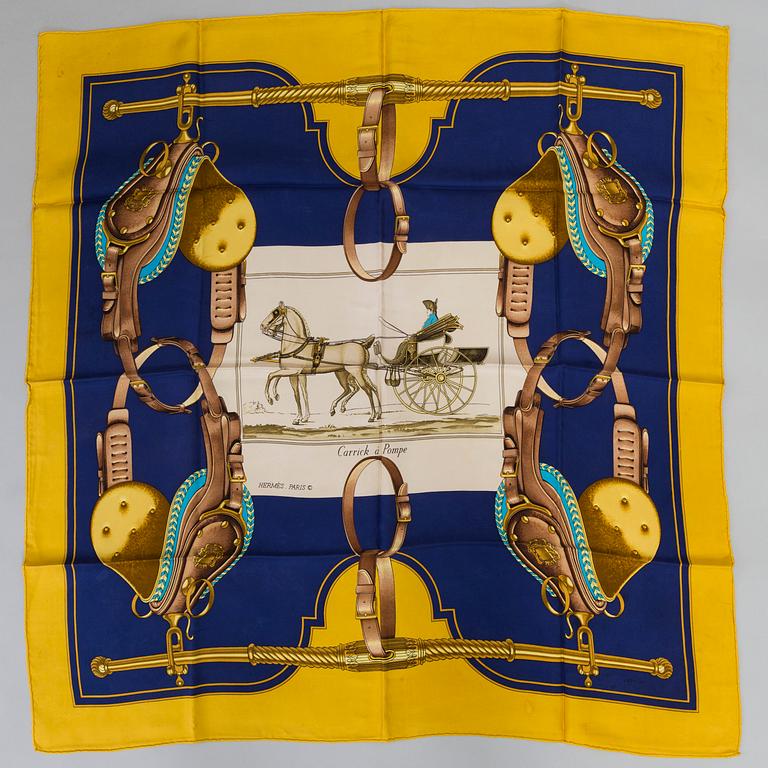 SCARF, "Hermès, "Carrick à pompe ", issued 1973.