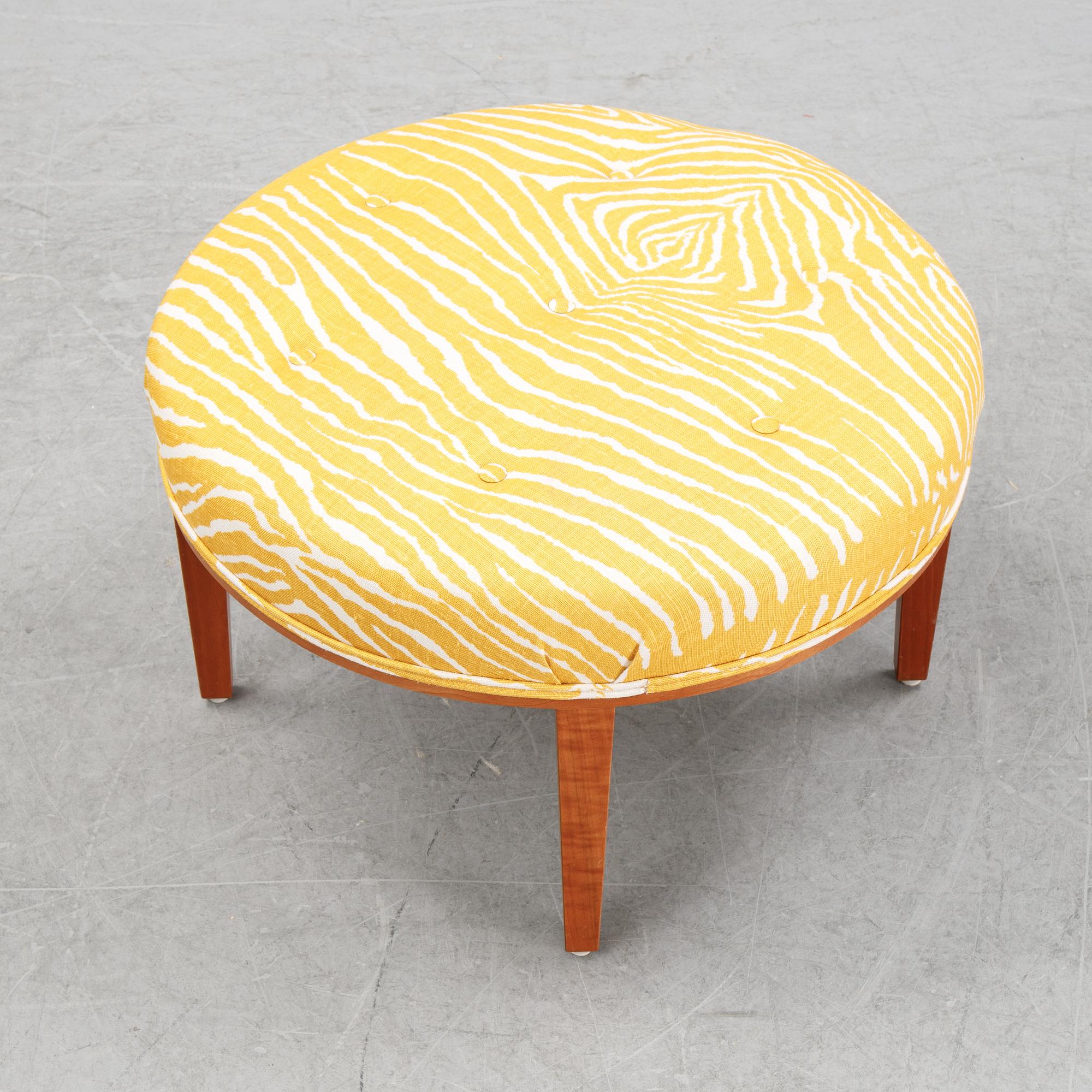 A model 647 stool by Josef Frank for Firma Svenskt Tenn, designed 1936.
