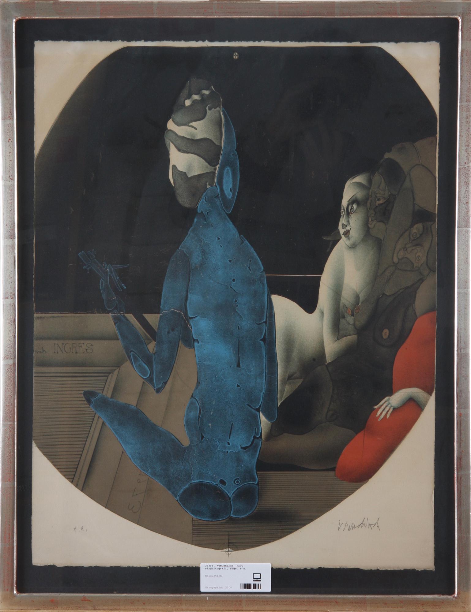 WUNDERLICH, PAUL. Färglitografi, sign, e a.