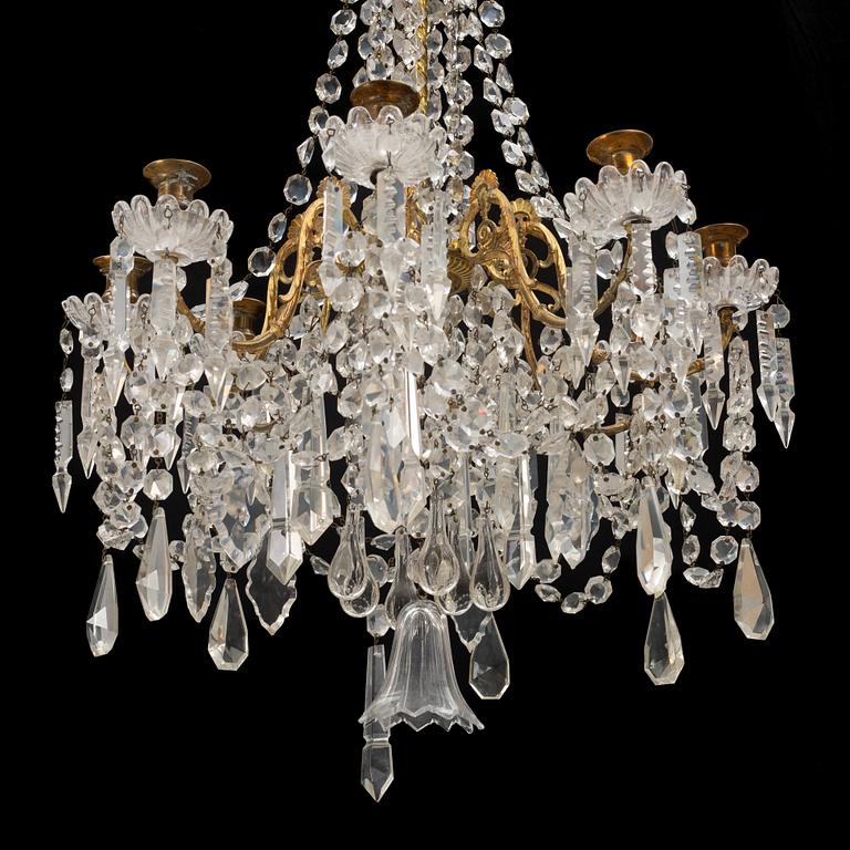 A chandelier, late 19th Century.