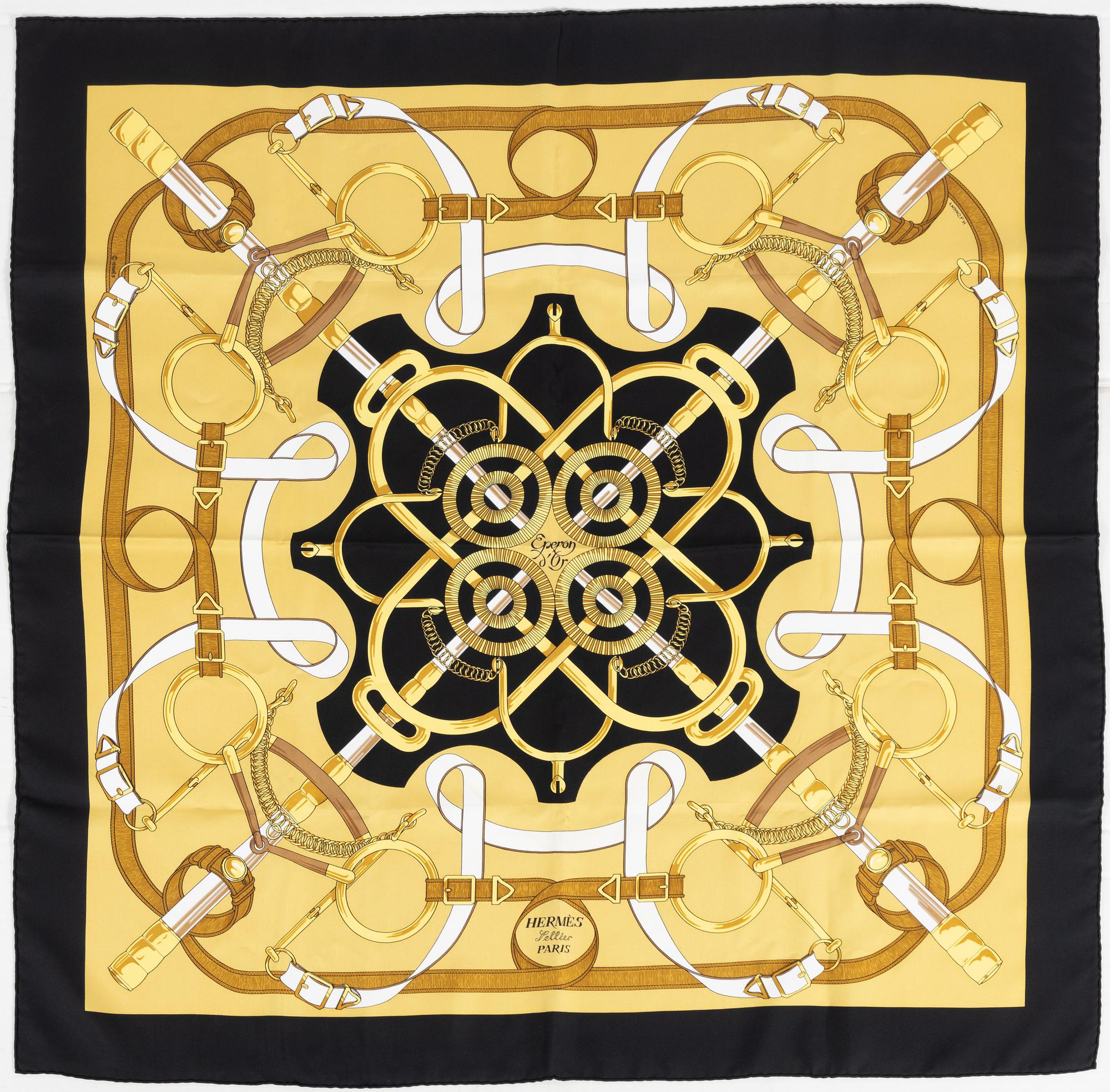 Hermès, scarf, "Eperon d'Or".