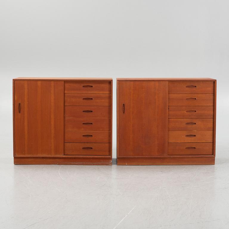 Sideboard, ett par, Ferdinand Lundqvist & Co, Göteborg, 1950/60-tal..