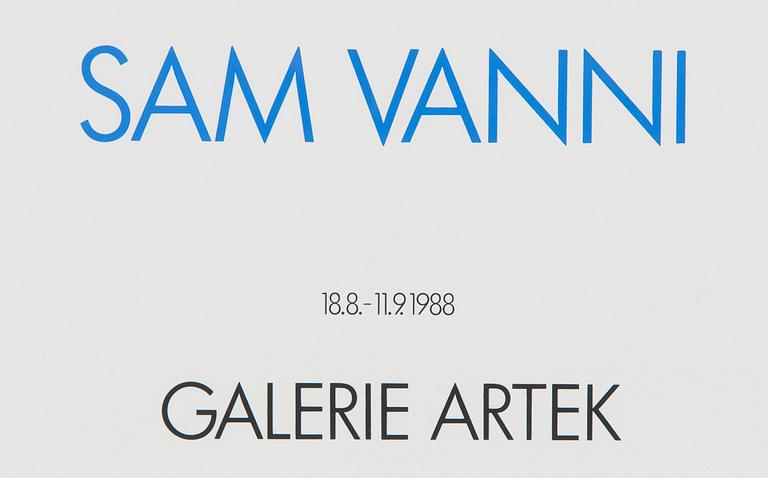 Sam Vanni, silkscreen, exhibition poster, signed Sam Vanni.