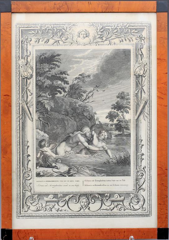 BERNARD PICART, 10st, gravyrer, ur boken  “The Temple of Muses", 1700-talets mitt.