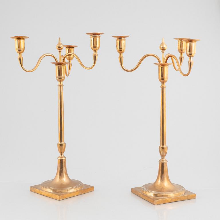 A pair of candelabra 20th century.