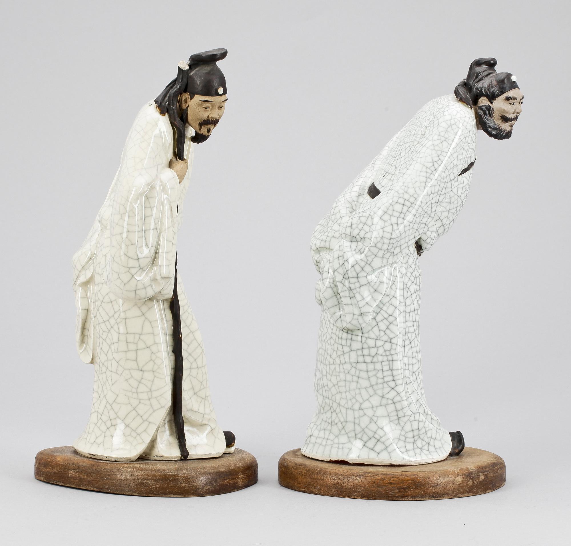 FIGURINER, ett par, porslin, Kina, 1900-tal.