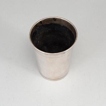 A Swedish 20th century silver vase/beaker, mark of WA Bolin, Stockholm 1964.