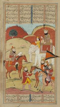 Figurscener, 4 st Mogul-stil, Iran Qajardynastin.