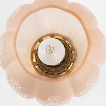 A brass and glass table light, Gusum, first half of the 20th Century.