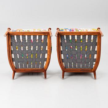 Kerstin Hörlin-Holmquist, a pair of 'Skrindan' easy chairs, OPE, second part of th 20th century.