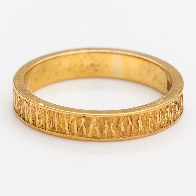 Björn Weckström, Ring "Lapp gold", 18K guld. Lapponia 1972.