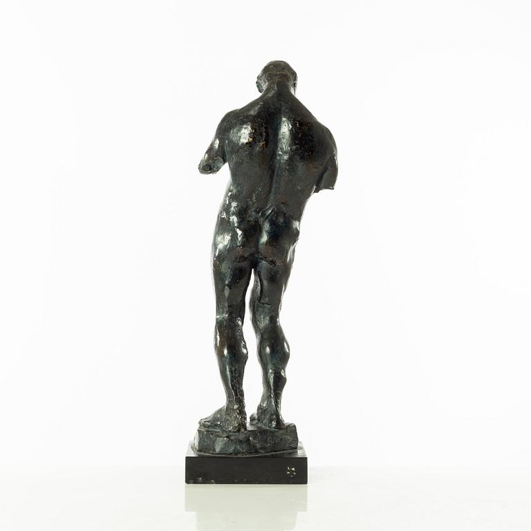 Gudmar Olovson, sculpture. Signed. Numbered. Foundry mark. Bronze, total height 50 cm, length 13 cm.