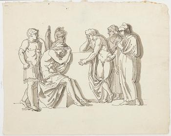 Louis Masreliez, circle of, Scene from antiquity.