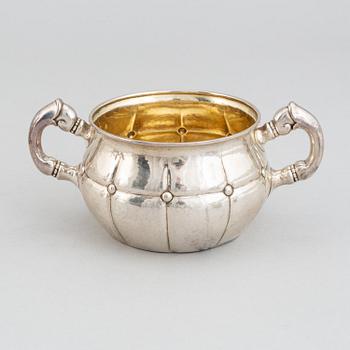 A three piece silver coffee set, mark of Carl M. Cohr, Frederica, Denmark 1927.