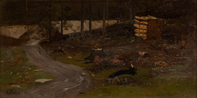 Anders Kallenberg, olja på duk, signerad och daterad 1871.
